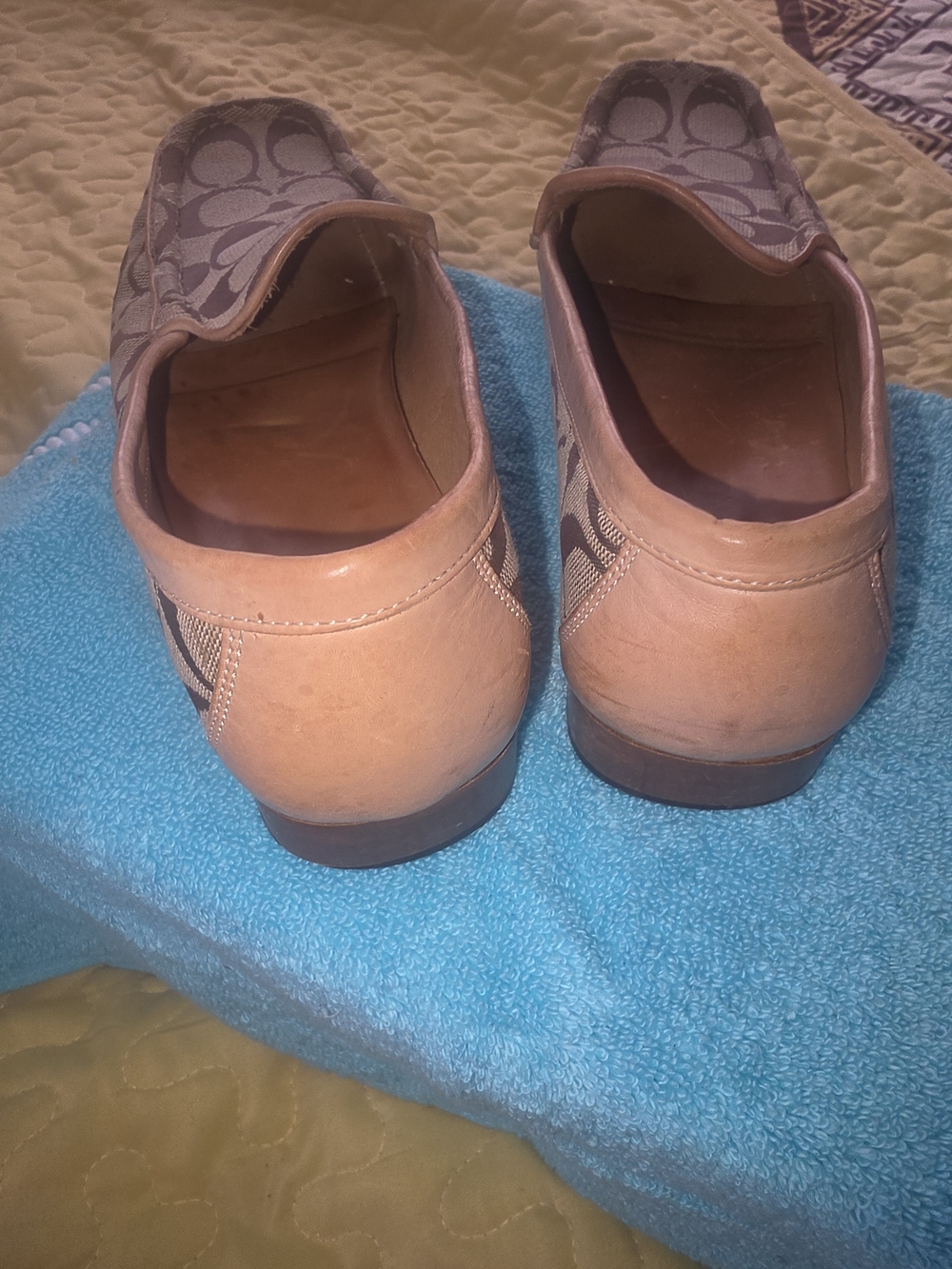 Coach Signature Canvas Loafers in Brown and Tan - Picture 5 of 8